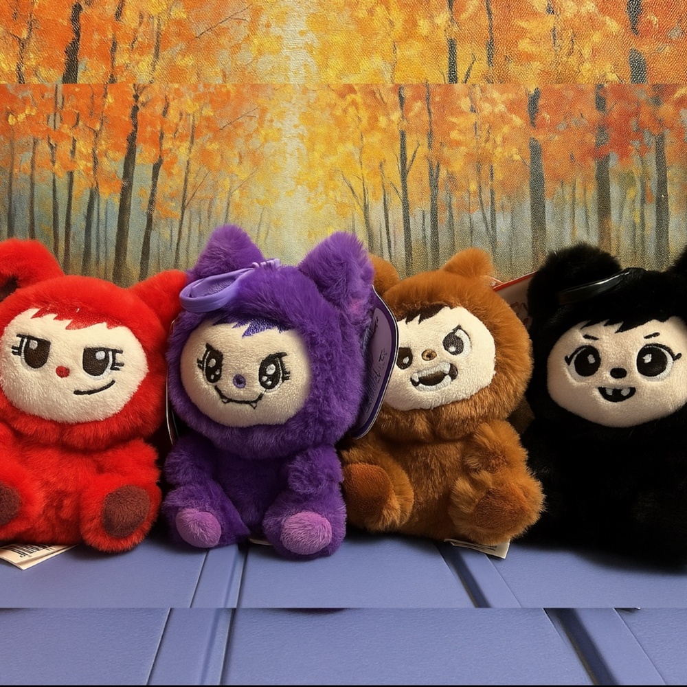 LaBabies  Plush  Clip Full Set of 4 Monsters